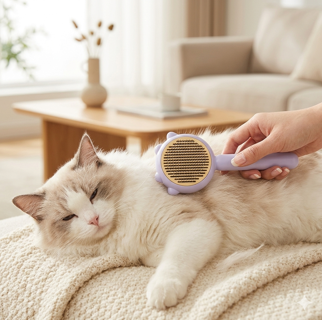 Pet Hair Removal Massage Comb for Cats & Dogs