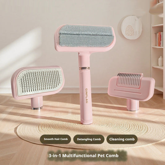 3-in-1 Pet Deshedding Brush | Groom, Detangle & Fur Remover