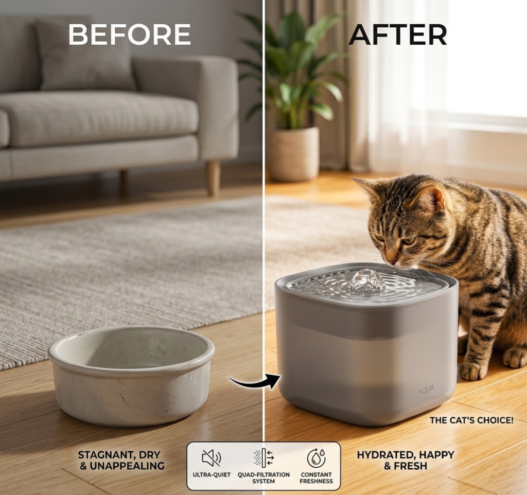 Smart Automatic Pet Water Fountain | Ultra-Quiet Filtered Water Dispenser for Cats & Dogs