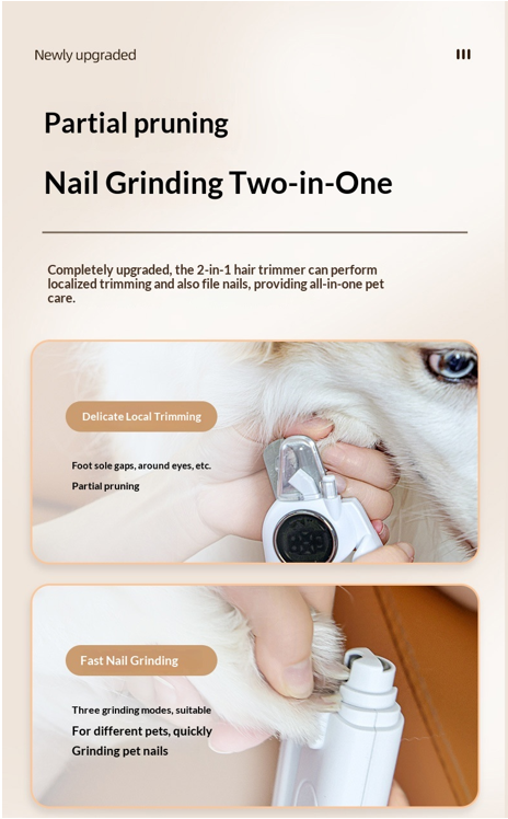 2-in-1 Dog Nail Clippers & Pet Nail Grinder